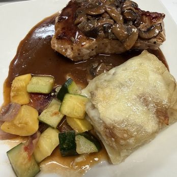 Cooking at the Cottage - Pork loin chop forestiere - Cooking Classes Near Me - Louisville, Kentucky Cooking at the Cottage - Pork loin chop forestiere - Cooking Classes Near Me - Louisville, Kentucky