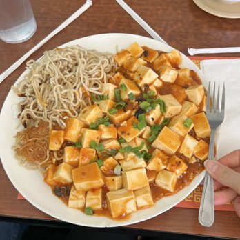 Ming's - Mapo Tofu with noodles - Chinese Near Me - Fresno, California