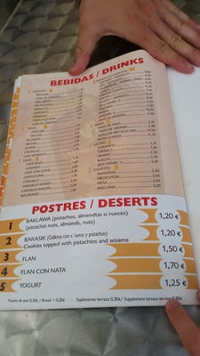 Menu photo 1 Sundown Barcelona, B
