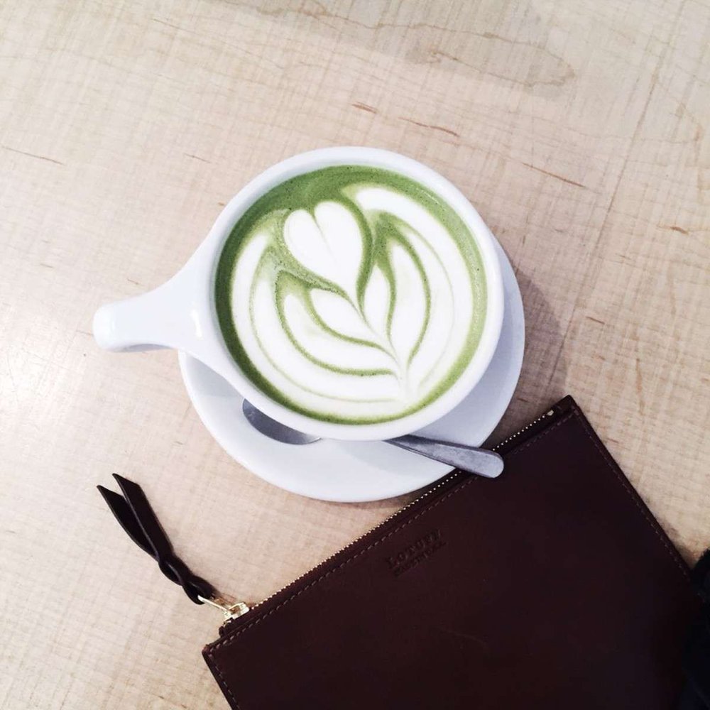 a cup of matcha