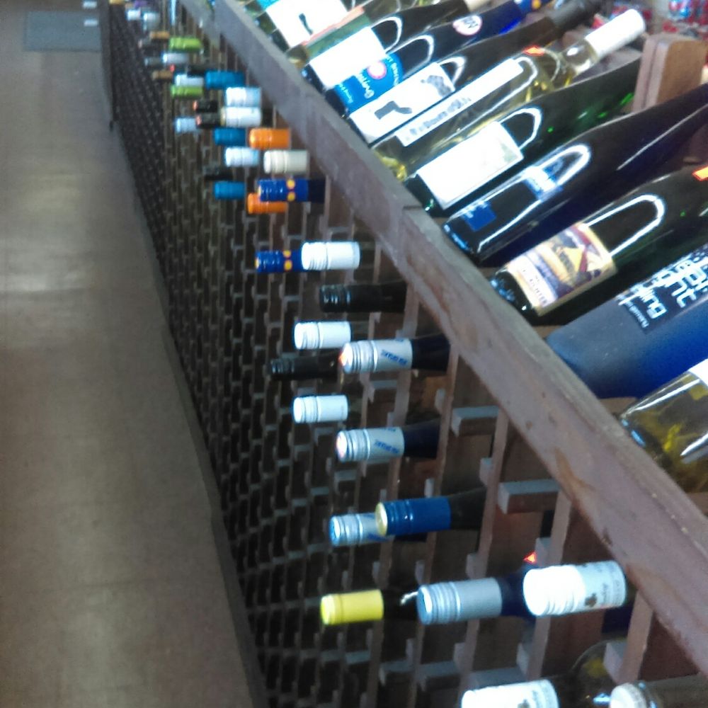 Two aisle of quality wines. Two aisle of quality wines.