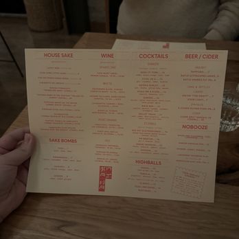 Kawa Ni - Menu -- Drinks - Izakaya Near Me - Denver, Colorado