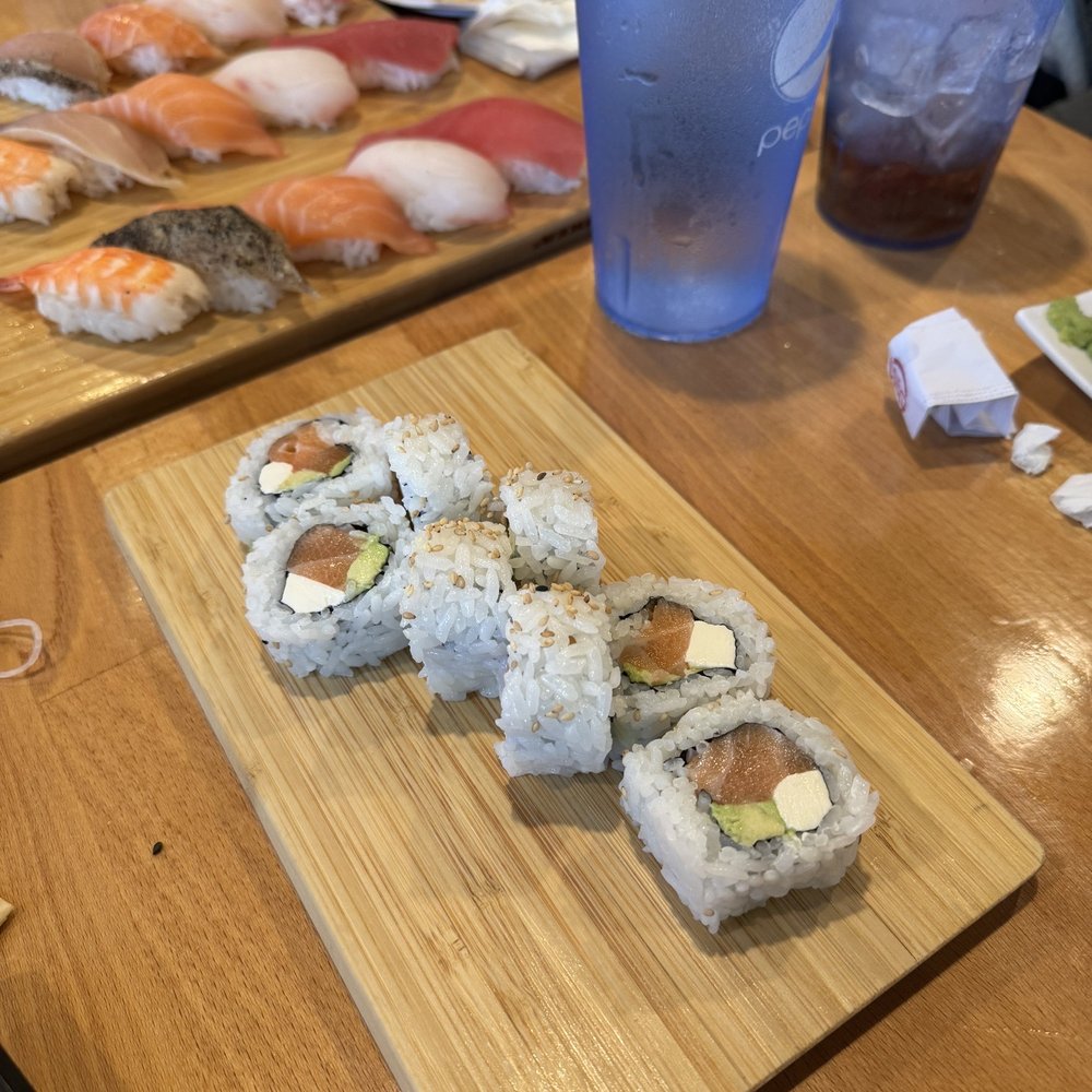 Jin Sushi - Their Philadelphia roll with real salmon substitute, salmon had some kind of chewy parts not my favorite - Sushi Bars Near Me - Lakewood, Washington Jin Sushi - Their Philadelphia roll with real salmon substitute, salmon had some kind of chewy parts not my favorite - Sushi Bars Near Me - Lakewood, Washington