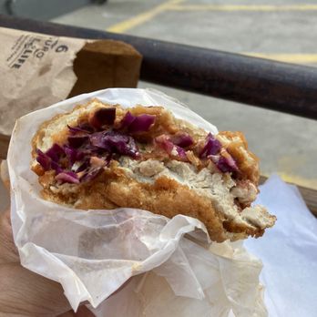 Hate Burger - Vegan Smashburger or what's left of it - Burgers Near Me - Redlands, California