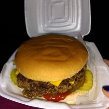 Burger Island - Double Deluxe Burger w/double meat,pickles,cheese,ketchup yummmmmm - Fast Food Near Me - Dallas, Texas