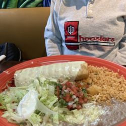 Wife's chimichanga plate