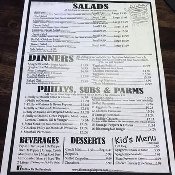 Bloomingdale Pizza - Menu April 2024 page 2 - Pizza Near Me - Valrico, Florida