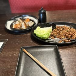 P.F. Chang's - Chang 's Chicken Lettuce Wraps Handmade Pork Dumplings  YUM!!
