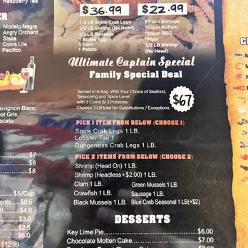Captain Crab - 02/01/25- Capt Crab's Signature Combo & Desserts. - Cajun/Creole Near Me - Clovis, California