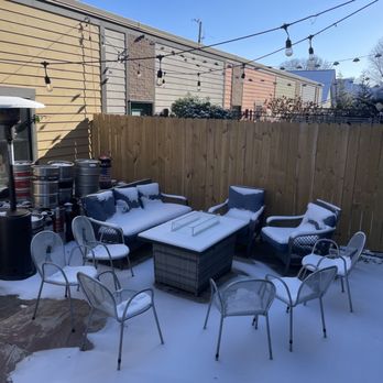 The Abandoned Station - a snow covered patio - Pizza Near Me - Indianapolis, Indiana The Abandoned Station - a snow covered patio - Pizza Near Me - Indianapolis, Indiana