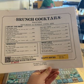 Halcyon - brunch cocktails - Coffee & Tea Near Me - Austin, Texas