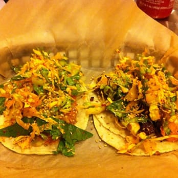 Del Seoul - kalbi and sesame chili shrimp tacos - Korean Near Me - Chicago, Illinois Del Seoul - kalbi and sesame chili shrimp tacos - Korean Near Me - Chicago, Illinois