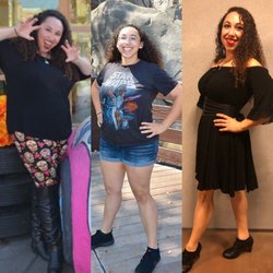 In the photo on left I was 192lbs, the middle was at the end of my challenge at 174lbs and the right is my most current picture at 160lbs.
