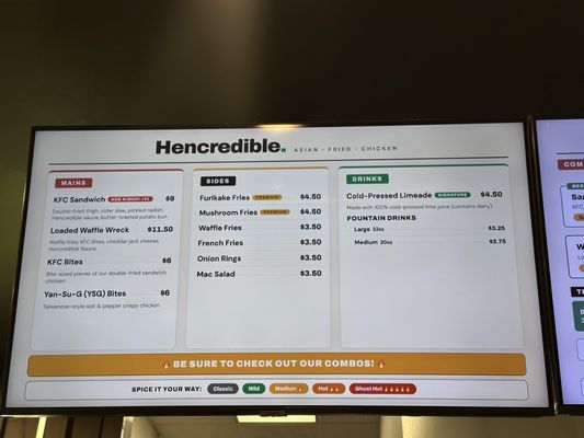 Menu photo 1 Hencredible Las Vegas, NV