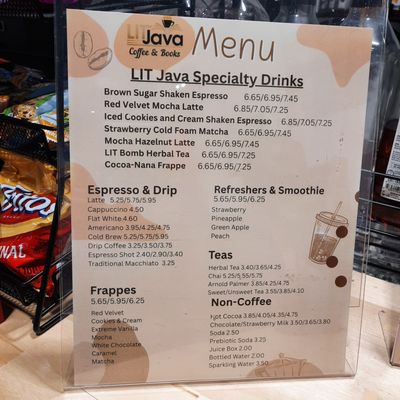 Menu photo 3 LIT Java Coffee and Books Pearland, TX