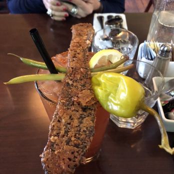 Cafe Genevieve - Bloody Mary w/ "Pig Candy" - Breakfast & Brunch Near Me - Jackson, Wyoming Cafe Genevieve - Bloody Mary w/ "Pig Candy" - Breakfast & Brunch Near Me - Jackson, Wyoming