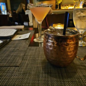 Bistro 19 - Cosmo & Brown Sugar peach bourbon mule -- both were perfect. - New American Near Me - Pittsburgh, Pennsylvania