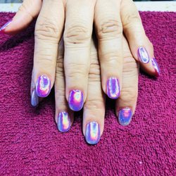 Best Nails II - Chrome over pink!