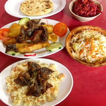 El Patio - Pupusa- Loroco, pork, and cheese... Chicharron with Yucca... Chicharron with rice, spicy cabbage and regular cabbage - Salvadoran Near Me - Stockton, California El Patio - Pupusa- Loroco, pork, and cheese... Chicharron with Yucca... Chicharron with rice, spicy cabbage and regular cabbage - Salvadoran Near Me - Stockton, California