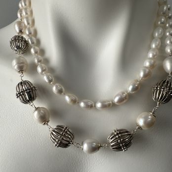 Gems 4 Jewels - Freshwater Pearls with silver accents . Looks fabulous doubled. - Accessories Near Me - Miami, Florida Gems 4 Jewels - Freshwater Pearls with silver accents . Looks fabulous doubled. - Accessories Near Me - Miami, Florida