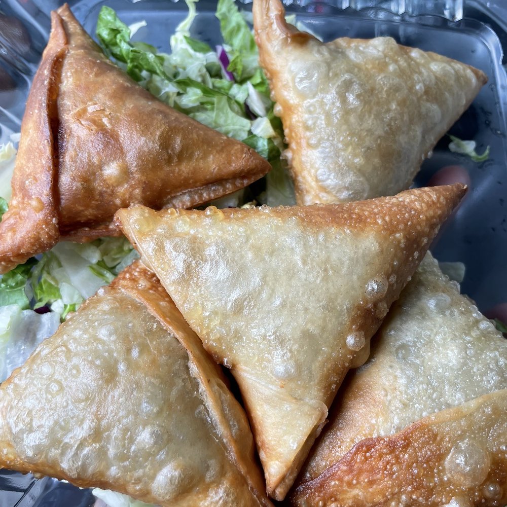 Kafta House - $14 samosas stuffed with seasoned ground beef and onion - Food Stands Near Me - Portland, Oregon Kafta House - $14 samosas stuffed with seasoned ground beef and onion - Food Stands Near Me - Portland, Oregon
