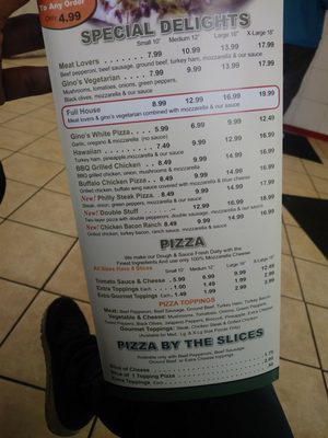 Menu photo 5 Ginos Pizza Wilmington, DE Menu photo 5 Ginos Pizza Wilmington, DE