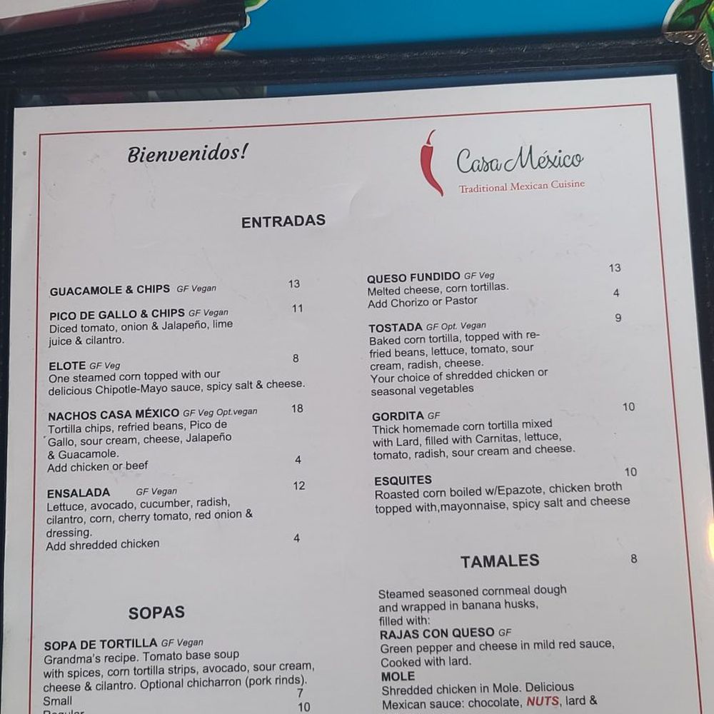 Casa México - Menu - Mexican Near Me - Ottawa, Ontario