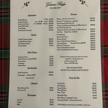 Gaines Ridge Dinner Club - Menu - American Near Me - Camden, Alabama