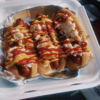 Damn Good Dogs - Carolina Dog with Cheese and Ketchup added - Burgers Near Me - High Point, North Carolina