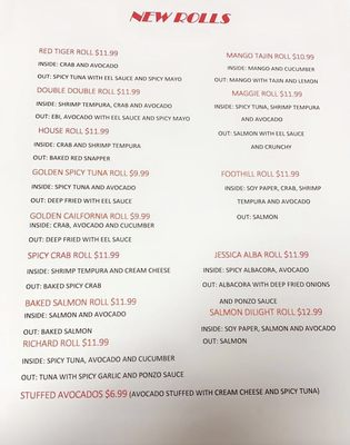 Menu photo 5 Fukuya Sushi La Verne, CA