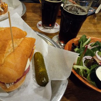 Canteen Taproom - New Mexiterranean. Side salad. Pecos Trail Brown. So good. - Breweries Near Me - Albuquerque, New Mexico