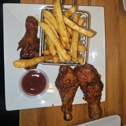Fried chicken and fries