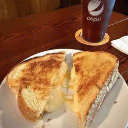 Ooey gooey delicious grilled cheese sandwich