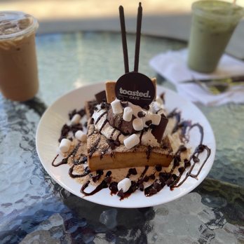 Toasted - Delicious! S'mores dessert tower with iced white mocha and ice matcha tea... should have got the bigger coffee. So good! - Coffee & Tea Near Me - Montrose, California Toasted - Delicious! S'mores dessert tower with iced white mocha and ice matcha tea... should have got the bigger coffee. So good! - Coffee & Tea Near Me - Montrose, California
