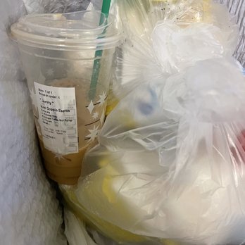 Starbucks - a plastic cup with a straw and a plastic cup with a straw and a plastic cup with a straw and a plastic cup with - Coffee & Tea Near Me - Rowlett, Texas