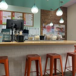 Check out counter and menu