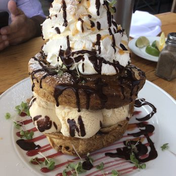 Industry Kitchen - Massive cream puff filled with ice cream. - American Near Me - New York, New York Industry Kitchen - Massive cream puff filled with ice cream. - American Near Me - New York, New York