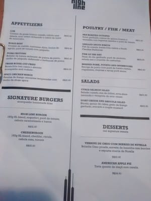 Menu photo 7 High Line Bar São Paulo, SP Menu photo 7 High Line Bar São Paulo, SP