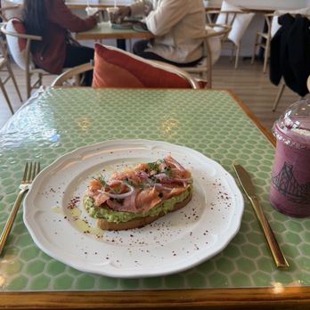 Doppio Coffee & Brunch - Avocado Toast with smoked salmon and. Berry Chill. - Coffee & Tea Near Me - San Francisco, California Doppio Coffee & Brunch - Avocado Toast with smoked salmon and. Berry Chill. - Coffee & Tea Near Me - San Francisco, California
