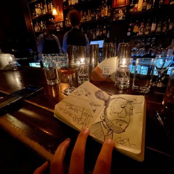 Williams & Graham - A caricature of our bartender, Justin - American Near Me - Denver, Colorado Williams & Graham - A caricature of our bartender, Justin - American Near Me - Denver, Colorado