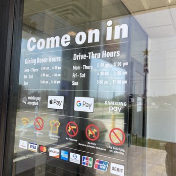 McDonald's - a sign on the door of a restaurant - Fast Food Near Me - New Boston, Texas McDonald's - a sign on the door of a restaurant - Fast Food Near Me - New Boston, Texas