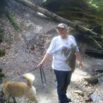 Turkey Run State Park - Trail # 3 is not for Sissy's ment to go to the ladders w/the pup, but she was excited to see a bunny n pulled me off my feet! - Parks Near Me - Marshall, Indiana