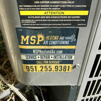 MSP Heating and Air Conditioning - I keep the MSP magnet on the side of my unit! - Heating & Air Conditioning/HVAC Near Me - Riverside, California MSP Heating and Air Conditioning - I keep the MSP magnet on the side of my unit! - Heating & Air Conditioning/HVAC Near Me - Riverside, California