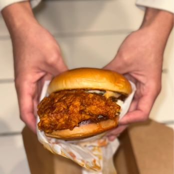 Bao Chick - Nashville Chicken Sandwich: perfect size and nicely coated in spices - Chicken Shop Near Me - Irvine, California