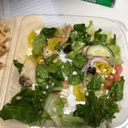 Soco's Gyros - Half empty 10 dollar salad.