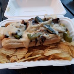 Plate - Philly cheese steak hoagie. One of the best I've ever had.