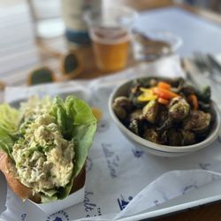 The Salt Line - Crab Roll with crispy Brussels sprouts substituted