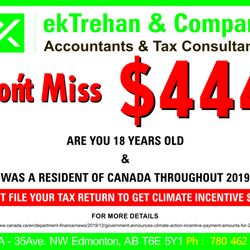 ekTrehan & Company - Don't Miss Out $444 refund, even if you had no income in 2019