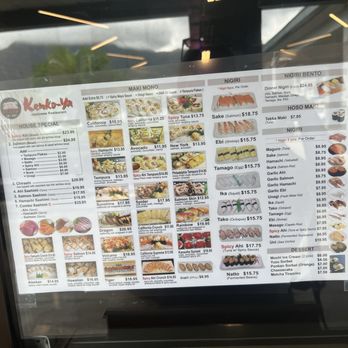 Kenko Ya - Menu - Japanese Near Me - Kaneohe, Hawaii