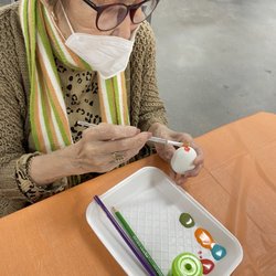Helping Hands Adult Day Health Care - Egg painting for the Easter hunt
